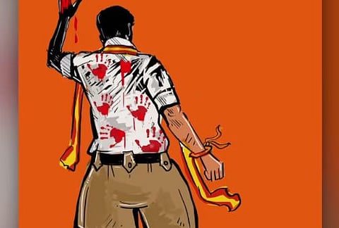 DMK : വിജയ് RSS ഗണ വേഷത്തിൽ ചോരയിൽ കുളിച്ച് നിൽക്കുന്ന പോസ്റ്റർ പുറത്ത് വിട്ട് DMK