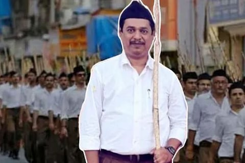 RSS : യൂണിഫോം ധരിച്ചും ദണ്ഡ് വീശിയും RSS പരിപാടിയിൽ പങ്കെടുത്തു : കർണാടകയിൽ സർക്കാർ ഉദ്യോഗസ്ഥന് സസ്‌പെൻഷൻ, വിമർശിച്ച് BJP
