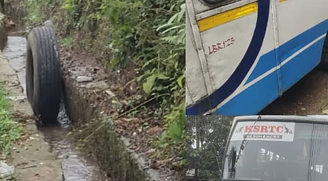 തലസ്ഥാനത്ത് ഓടി കൊണ്ടിരുന്ന KSRTC ബസിൻ്റെ ടയർ ഊരിത്തെറിച്ചു: ഒഴിവായത് വൻ ദുരന്തം | KSRTC 