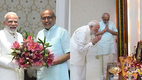 പ്രധാനമന്ത്രി ഉപ രാഷ്ട്രപതിയെ  സന്ദർശിച്ചു: ദീപാവലി ആശംസകൾ നേർന്നു | Diwali