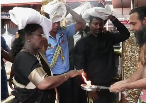 DYSP's WhatsApp status criticizing the President's Sabarimala visit