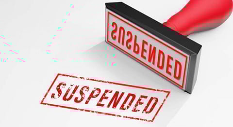 suspended