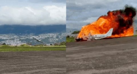 വെനിസ്വേലയിൽ ചെറു വിമാനം തകർന്നു വീണു കത്തിയമർന്നു: 2 ജീവനക്കാർക്ക് ദാരുണാന്ത്യം | Plane