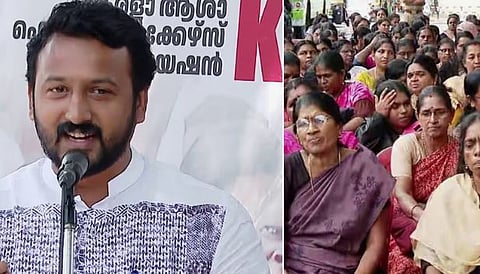 'ഇറക്കിവിട്ടു എന്നത് നുണ, സമരത്തെ ഒറ്റുകൊടുത്ത മാധ്യമങ്ങളാണ് വാർത്ത നൽകിയത്, ഇത് എൻ്റെ അമ്മമാരുടെ സമരം, ഒരു അമ്മമാരും മക്കളെ ഇറക്കി വിടില്ല': ആശാ സമര വേദിയിലെ വിവാദത്തിൽ രാഹുൽ മാങ്കൂട്ടത്തിൽ | Asha workers