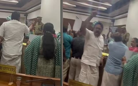 'വിജയകുമാരി ടീച്ചറുടെ വീട്ടിൽ ഭക്ഷണം വിളമ്പുന്നത് ഒരു ദളിത് വ്യക്തിയാണ്': കേരള സർവ്വകലാശാല സെനറ്റ് യോഗത്തിൽ CPM-BJP പോര്: സിൻഡിക്കേറ്റ് യോഗം മാറ്റിവച്ചു | CPM