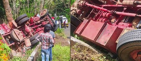 കണ്ണൂരിൽ ലോറി മറിഞ്ഞ് അപകടം: ഛത്തീസ്​ഗഢ് സ്വദേശിയായ തൊഴിലാളി മരിച്ചു; 7 പേർക്ക് പരിക്ക് | Lorry