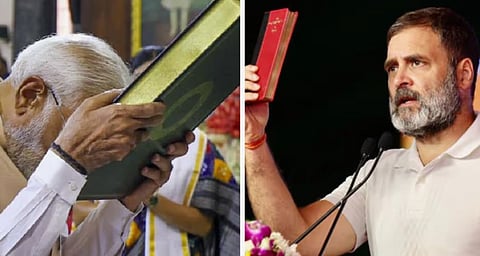 'ഭരണഘടനാ വാർഷികം ആഘോഷിക്കാൻ പോലും രാജ്യം ഭരിച്ച പാർട്ടി മിനക്കെട്ടില്ലെ'ന്ന് മോദി: 'താൻ സംരക്ഷകനെ'ന്ന് രാഹുൽ ഗാന്ധി, 'ദേശീയതയിലേക്കുള്ള വഴിയാണ് ഭരണഘടന കാട്ടുന്നതെ'ന്ന് രാഷ്ട്രപതി | The Constitution