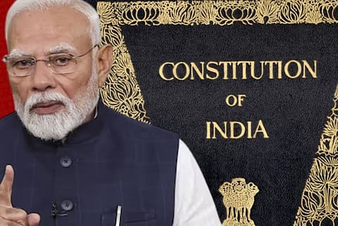 'ഭരണഘടനയുടെ ശക്തി കൊണ്ടാണ് പിന്നാക്ക സാഹചര്യത്തിൽ നിന്ന് ഞാൻ പ്രധാനമന്ത്രി ആയത്': ഭരണഘടനാ ദിനത്തിൽ മോദിയടക്കമുള്ള പ്രമുഖർ, പഴയ പാർലമെൻ്റ് മന്ദിരത്തിൽ ആഘോഷം | PM Modi