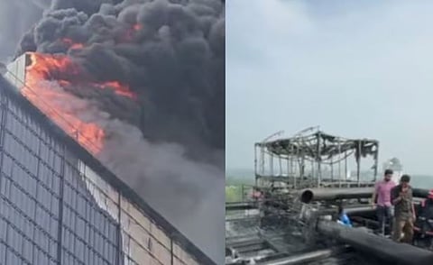 കോഴിക്കോട് ബേബി മെമ്മോറിയൽ ആശുപത്രിയിലെ തീപിടിത്തം AC ഇൻസ്റ്റലേഷനിടെ: വെൽഡിങ്ങിനിടെ തീപ്പൊരി വീണതെന്ന് ഫയർഫോഴ്‌സ്, തീ പൂർണ്ണമായും  നിയന്ത്രണവിധേയം, എല്ലാവരും സുരക്ഷിതർ, പ്രവർത്തനം പുനരാരംഭിച്ചു | Fire