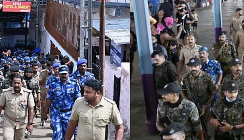 ശബരിമലയിൽ സുരക്ഷ ശക്തമാക്കി: ഇന്നും നാളെയും രാത്രി നട അടച്ചാൽ പടി കയറാൻ അനുമതിയില്ല, സംയുക്ത റൂട്ട് മാർച്ച് നടത്തി | Sabarimala