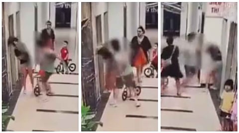 attacking mother of the child