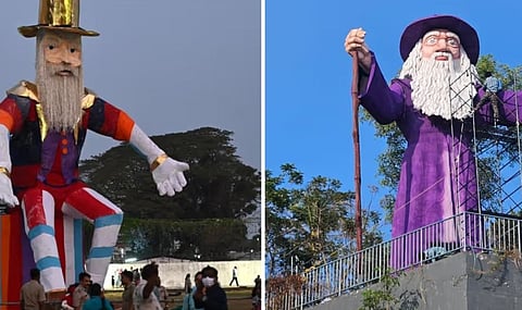 പുതുവർഷാഘോഷം: ഫോർട്ട് കൊച്ചിയിലും കോവളത്തും ഭീമൻ പപ്പാഞ്ഞികൾ ഉയർന്നു | New Year