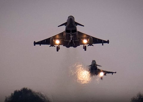 UK France joint airstrike Syria