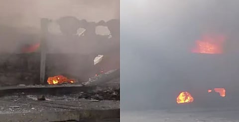 തൃശ്ശൂർ റെയിൽവേ സ്റ്റേഷനിൽ വൻ തീപിടിത്തം: നിരവധി ബൈക്കുകൾ കത്തിനശിച്ചു; ടിക്കറ്റ് കൗണ്ടറും എൻജിനും അഗ്നിക്കിരയായി | Fire