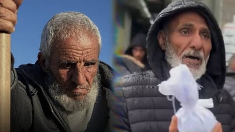 Yusuf Abu Hattab, a veteran gravedigger in Khan Younis, Gaza