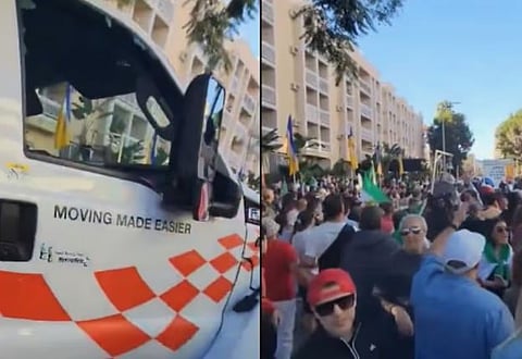 ലോസ് ആഞ്ചലസിൽ ഇറാൻ പ്രക്ഷോഭ അനുകൂലകർക്ക് ഇടയിലേക്ക് ട്രക്ക് ഓടിച്ചു കയറ്റി | Iran protest