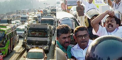 വെങ്ങളം - രാമനാട്ടുകര റീച്ചിൽ ടോൾ പിരിവ് തുടങ്ങി: ആദ്യ ദിനം കടുത്ത ഗതാഗത കുരുക്ക്, കടുത്ത പ്രതിഷേധം| Toll