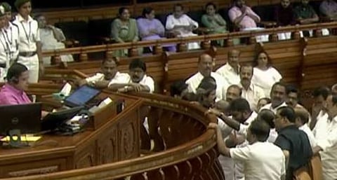 രക്തസാക്ഷി ഫണ്ട് തട്ടിപ്പിലെ അടിയന്തര പ്രമേയ നോട്ടീസ് തള്ളി സ്പീക്കർ: നിയമസഭയിൽ പ്രതിപക്ഷ പ്രതിഷേധം; 'മുഖ്യമന്ത്രിക്ക് എങ്ങനെ ആ കസേരയിൽ ഇരിക്കാൻ കഴിയുന്നു'വെന്ന് VD സതീശൻ, സ്പീക്കർക്ക് നേരെയും വിമർശനം, കേസെടുക്കണമെന്ന് ആവശ്യം, സഭാ കവാടത്തിൽ MLAമാരുടെ സത്യാഗ്രഹം | Martyrs fund scam