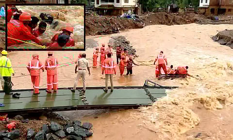 ചൂരൽമലയിൽ മണിക്കൂറുകളായി കനത്തമഴ; താത്കാലിക പാലം ഒലിച്ചുപോയി