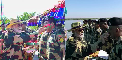 ഇന്ത്യൻ സൈനികർക്കൊപ്പം ദീപാവലി ആഘോഷിച്ച് നരേന്ദ്രമോദി
