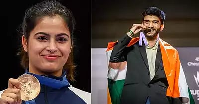 കായിക പുരസ്‌ക്കാരങ്ങൾ പ്രഖ്യാപിച്ചു: സജൻ പ്രകാശിന് അർജുന അവാർഡ്, മനു ഭാക്കർ, ഡി ഗുകേഷ് അടക്കമുള്ള 4 പേർക്ക് ഖേൽരത്ന | Sports Awards 2024