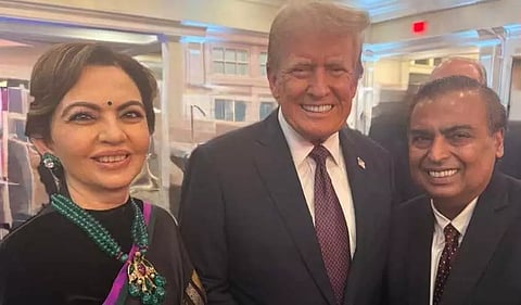 ട്രംപിന്‍റെ വിരുന്നിൽ പങ്കെടുത്ത് മുകേഷ് അംബാനിയും നിതാ അംബാനിയും; സത്യപ്രതിജ്ഞ നാളെ | Donald Trump