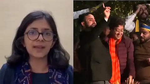 ‘പാർട്ടി തോറ്റു, എന്നിട്ടും അതിഷി ഇങ്ങനെ ആഘോഷിക്കുകയാണോ ?’: സ്വാതി മലിവാൾ | Swati Maliwal against Atishi Marlena