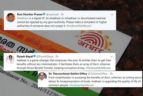 As SC hears Aadhaar case, govt ups ante with 'myth buster' tweets
