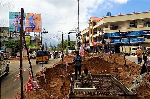 Deep pits and potholes return to haunt Hyderabad citizens as rain lashes city