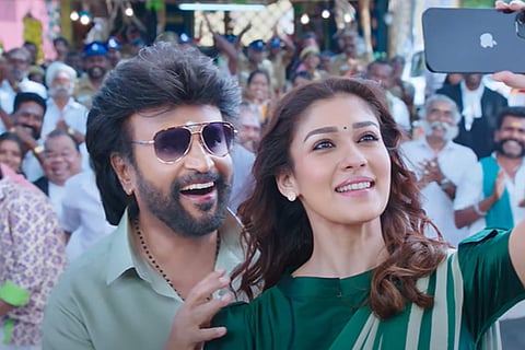 Screengrab from Annaatthe featuring Rajinikanth and Nayanthara
