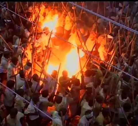 Boy dies, 70 injured in traditional village “lathi fight” over capturing deities