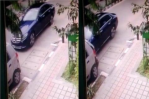 CCTV visual of the speeding Mercedes Benz that killed one person in Bengaluru