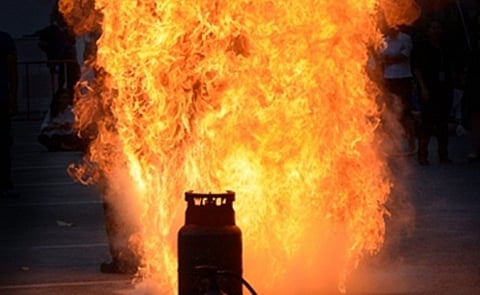 Gas cylinder explosion
