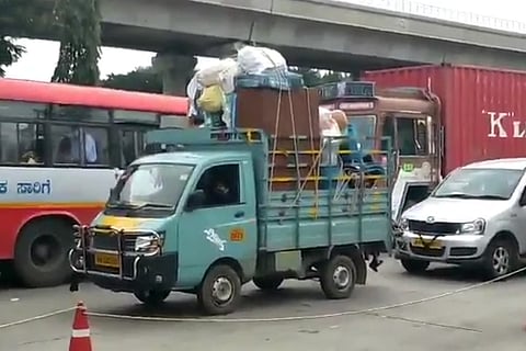 Bengaluru sees massive traffic jam as many leave city before lockdown