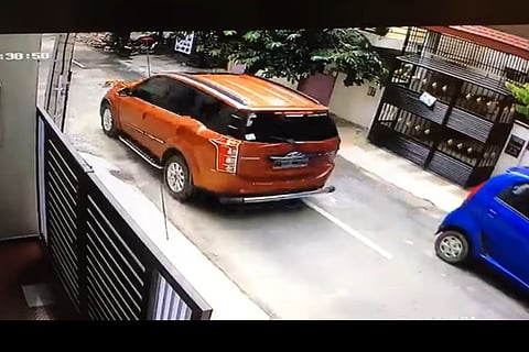 A screenshot from the CCTV footage