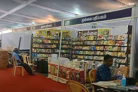 A stall in the 44th edition of Chennai Book Fair at YMCA grounds in Nandanam