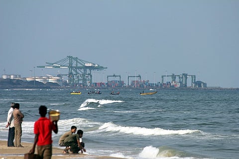 CHennai port beach sea container terminal