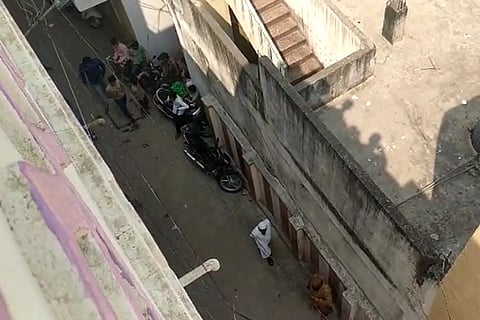The terrace from where the child was dropped