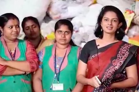 Why the Thiruvananthapuram Collector is wearing a used and discarded sari  