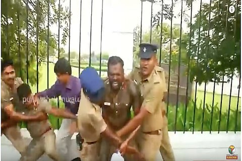 Two TN cops attempt self-immolation outside DGP office, allege caste discrimination