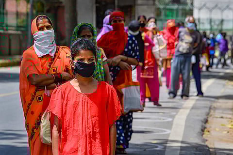 People standing in a line
