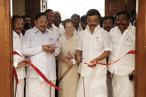 MK Stalin inaugurates DMK office in New Delhi, major opposition leaders in attendance