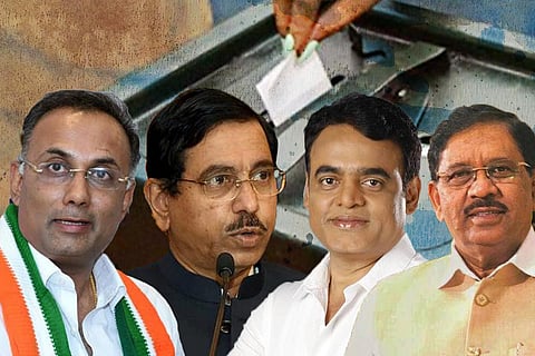 Collage of Dinesh Gundu Rao, Parameshwara, Pralhad Joshi and Aswathnarayana 