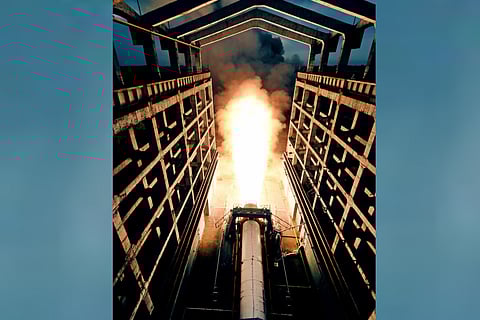 ISRO tests human-rated solid rocket booster (HS200) for its Gaganyaan program