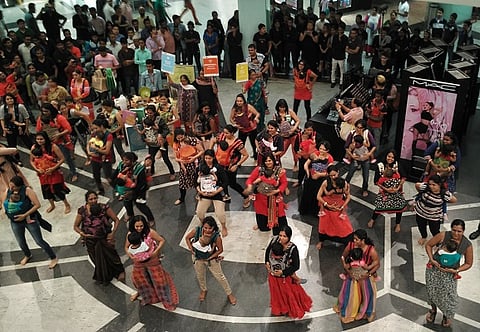 In Bengaluru’s Garuda Mall, a flash mob of moms and babies