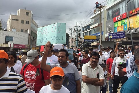 Residents of Bengaluru’s Haraluru stage protests against poor infrastructure