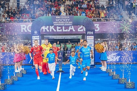 Festive mood at Birsa Munda stadium during Hockey World Cup matches.