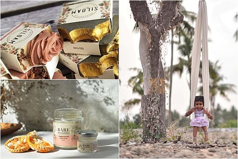 Bare Necessities face scrub, Siloam soaps and Nurpu thooli