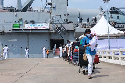 698 Indians stranded in Maldives reach Kochi port onboard Indian Navy’s INS Jalashwa