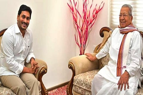 Chief Minister Y S Jagan and Governor Biswabhusan Harichandan